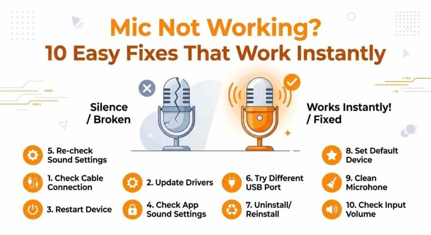 Mic Not Working? 10 Easy Fixes That Work Instantly